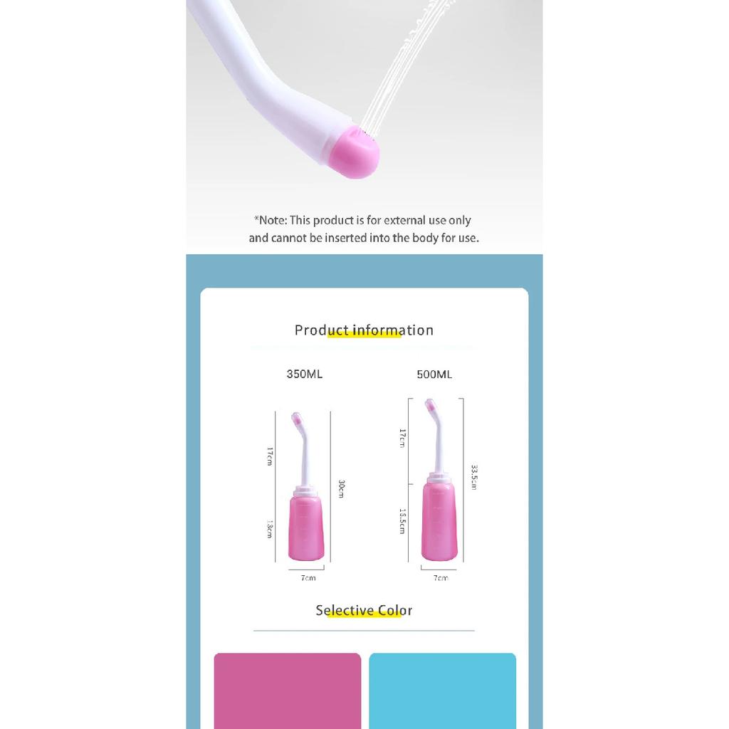 500ml Portable Bidet Spray Handheld Travel Bidet for Pregnant Women Baby Cleansing Water Washer Bottle Baby Showers Mom Bottle