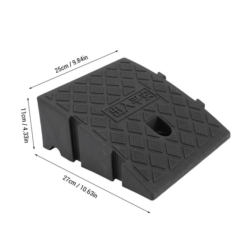 Auto-Schwellenrampe mit Seitenverschluss 250mm*270mm*110mm 2200 Lbs PVC Auffahrts-Schwellenrampen für Laderampe Bürgersteig Auto Motorrad