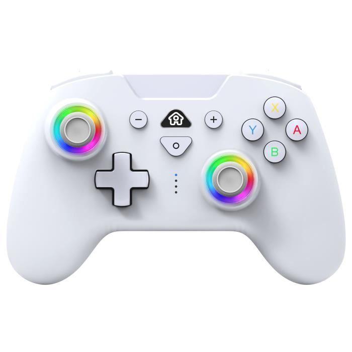Manette sans fil - SUBSONIC - Switch 2 / Switch - LEDs programmables - Vibrations - Gyroscope - Blanc