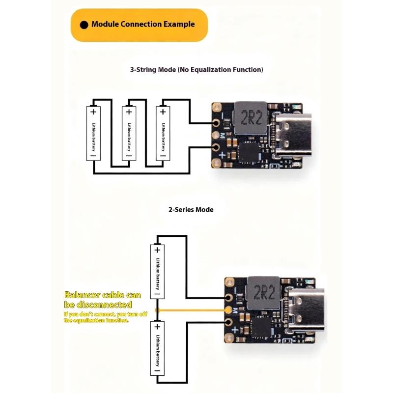 4.5V-9.5V Input Voltages 3.7V LiBattery Chargers Boost Converters Module With Highly temperature Stability for Power Tool