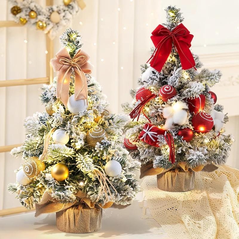 Mini Christmas Tree 2026 Home Desktop Decor Photo Prop Small Xmas Table Ornament