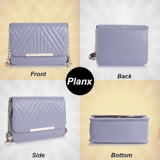 PLANX Synthetic Leather Gorgeous Embroidered Stylish Design Shoulder Crossbody Side Sling Bag For Women