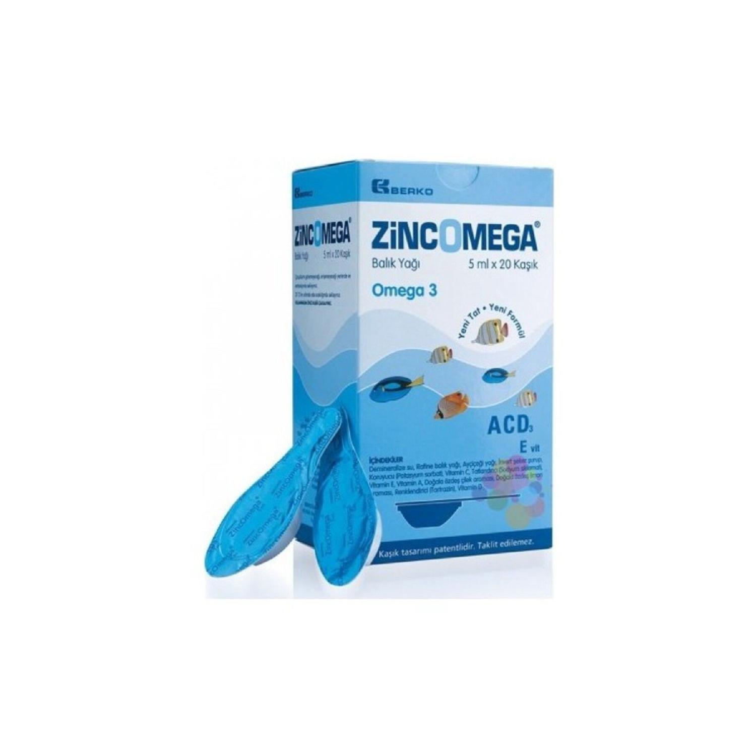 

Zincomega 5ml 20 Spoons Omega 3