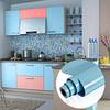 WZF Self-adhesive Kitchen Oil-proof Waterproof Vinyl Wallpaper Room Wardrobe Cabinet High Gloss Paste Furniture 3D Wall Stickers