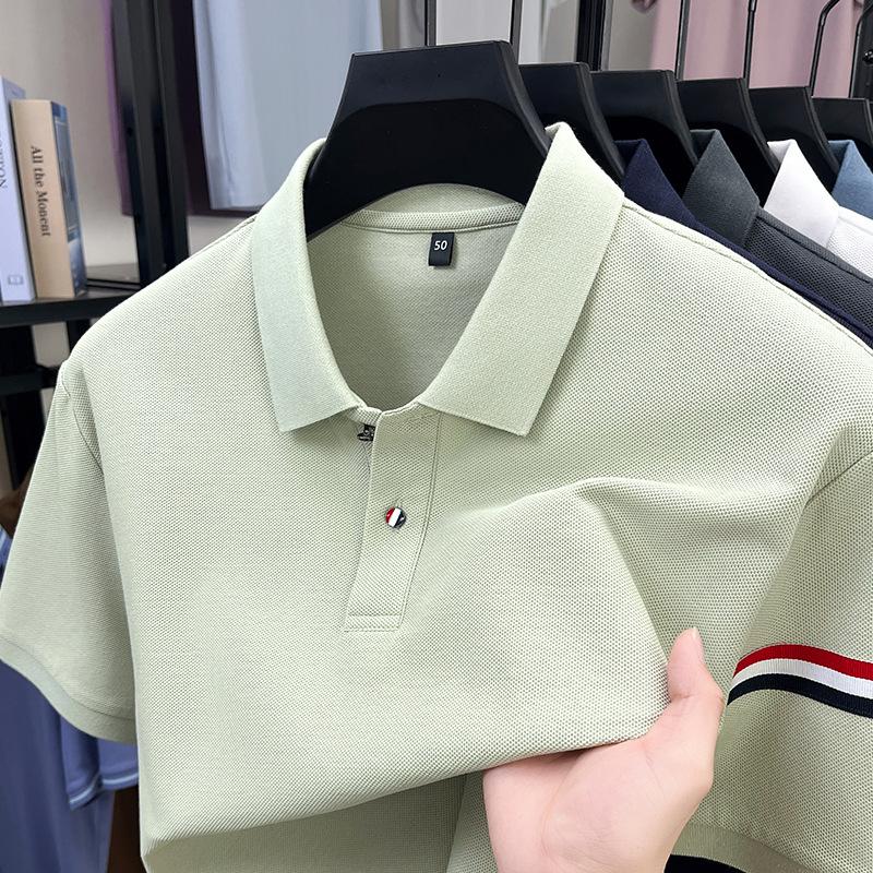 [Hong Kong Goods Withdrawal] Simple And Atmospheric Thin Short-Sleeved Men'S Polo Shirt Business And Leisure Spot