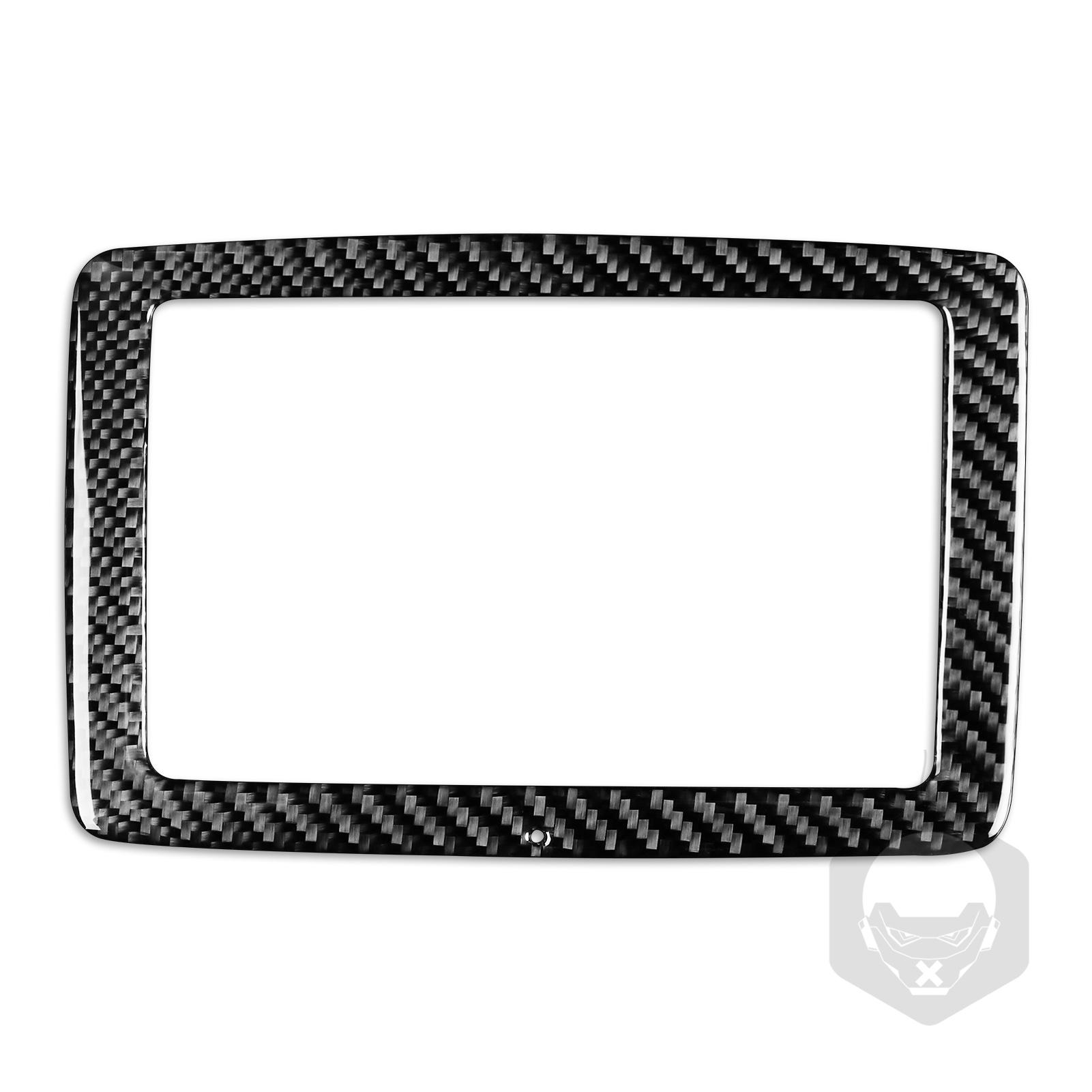 

Для Benz CLA C117 14-18 GLA X156 15-19 углеродное волокно семь дюймов накладка дисплея аксессуары для салона автомобиля украшения black Seven Inches