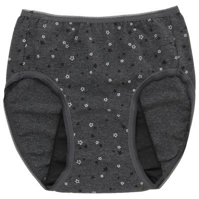 Shorts Star Pattern Print Sanitary Shorts for Especially Frequent Days Cotton Blend Compatible with Winged Napkins Oak Gray [Atsugi] [Shefree]
