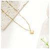 Minimalist Versatile Stainless Steel Love Heart Clavicle Necklace For Women