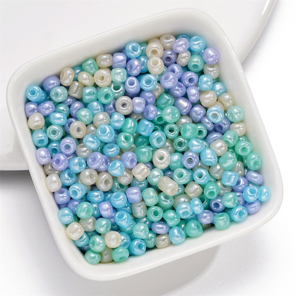 10g/lot 4mm Macaroon Color Glass Round Seed Beads Czech Spacer Seed Spacer BeadsFor DIY Jewelry Making Needlework Accessories