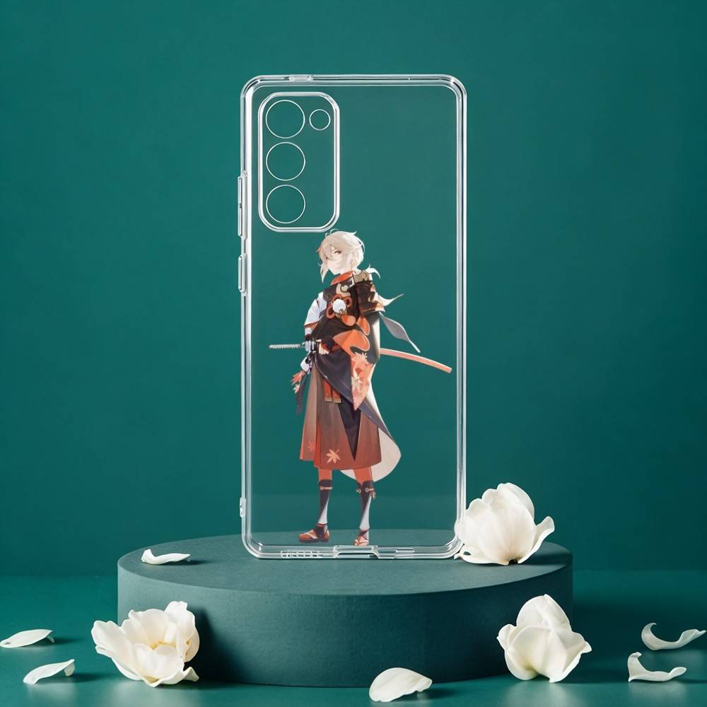 Kaedehara Kazuha Genshin Phone Case For Samsung Galaxy S24 S25 S23 S22 S21 Plus S24 S25 Transparent Cover Case