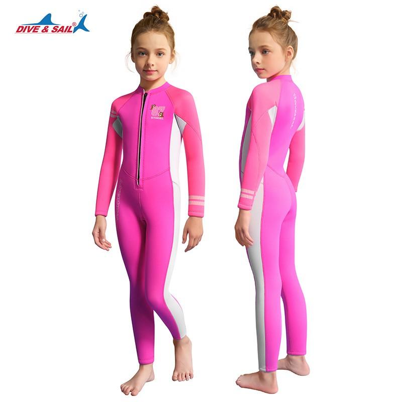 Children's Diving Suit 2.5MM One-piece Women's Thickened To Keep Warm Snorkeling Surfing Jellyfish Swimsuit