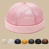 Brimless Melon Skin Hat, Elastic Edges 360 Degree Ventilation Summer Hat, Lightweight Breathable Mesh Cap for Men Women
