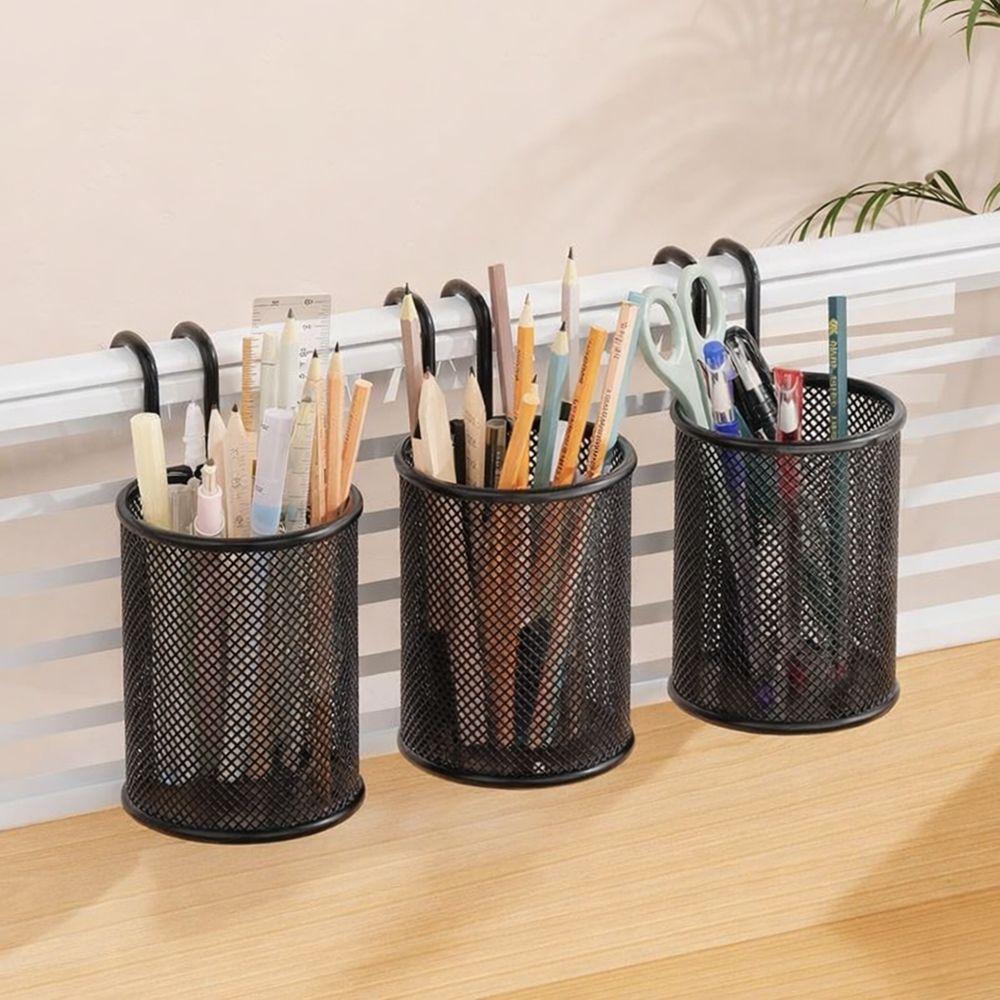Space Saving Desk Hanging Basket Decorative Stationery Storage Box Metal Hanging Basket Dormitory