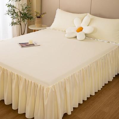 Bed Cover Thickened Lace Lace Bed Skirt One-Piece Bedspread Non-Slip Ruffled Mattress Protective Cover Machine Washable