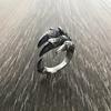 Vintage Punk Titanium Steel Eagle Dragon Claw Ring Gothic Halloween Jewelry for Men Open Rock Animal Skull Ring