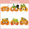 Pumpkin Face Mask Party Decor For Thanksgiving Celebration With Paper Materials 6pcs Set
