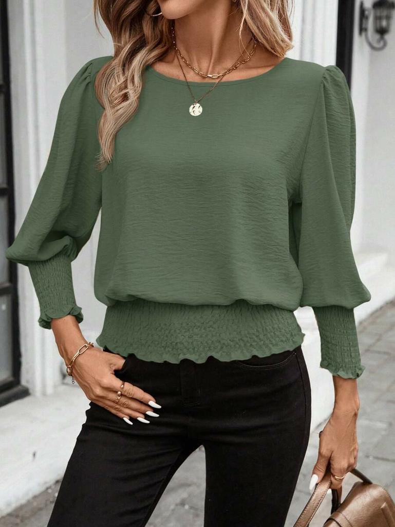 Women's Short Sleeve Crop Top Ruffle Hem Knit Shirt
