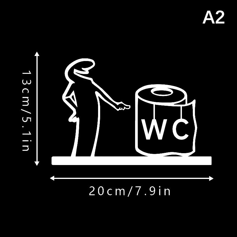 Minimalist Line Art Stickers Door Sticker Bedroom, Kitchen, Bathroom Sign Cartoon Character Design Home Decoration