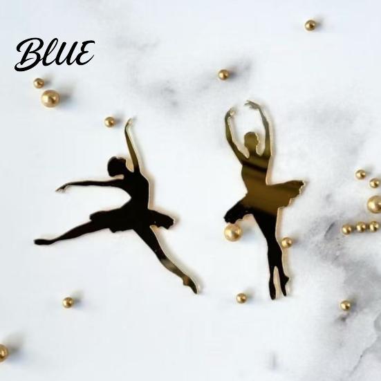 Ballet Dancer Cupcake Decorations 6 Pcs Cake Topper, Acrylic Ballerina Dancing Girl Birthday Elegant Party Favors Decoration for Anniversary,
