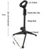 With Mic Clip Portable Mic Stand Foldable Microphone Tripod  for Online Broadcasting