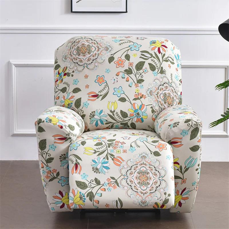 Nordische Blumen Relaxsessel Sofa Bezüge Elastischer Sofa Schutzbezug Relax Sessel Abdeckung Lounge Zuhause Haustiere Kratzfest