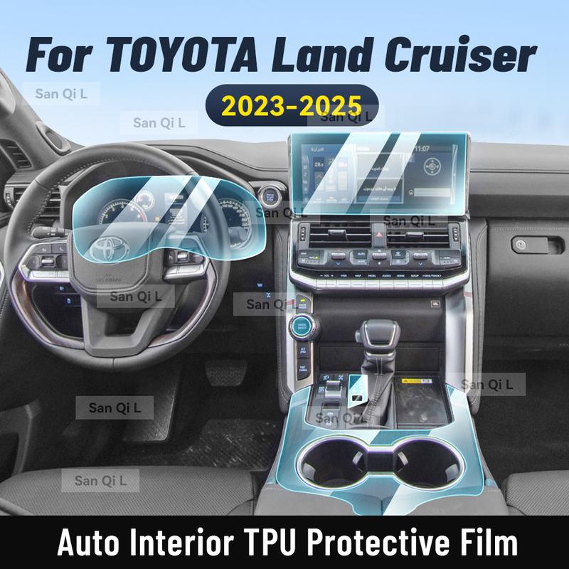 Interior TPU for TOYOTA Land Cruiser -2025 Protective Film Cover Anti-Scratch Gearbox Panel Navigation Screen Automotive