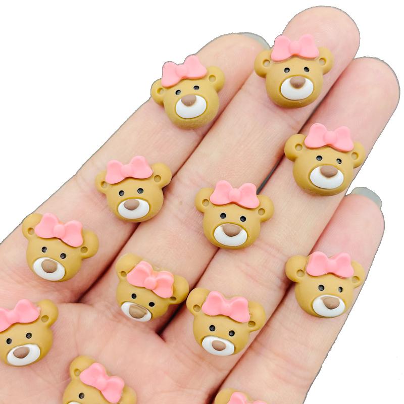 

20Pcs New Cute Mini Cartoon Butterfly Junction Little Bear Flat Back Resin Diy Jewelry Hairpin Craft Decoration Accessories A89
