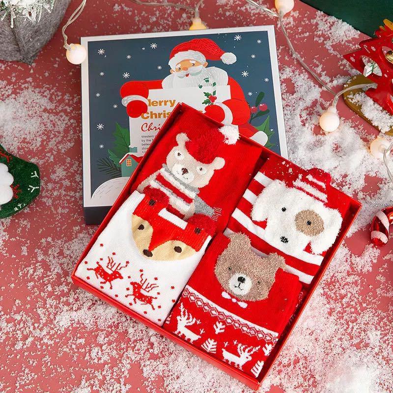 Santa Socks Christmas Decoration for Home Merry Christmas Ornament Happy New Year  Xmas Gifts