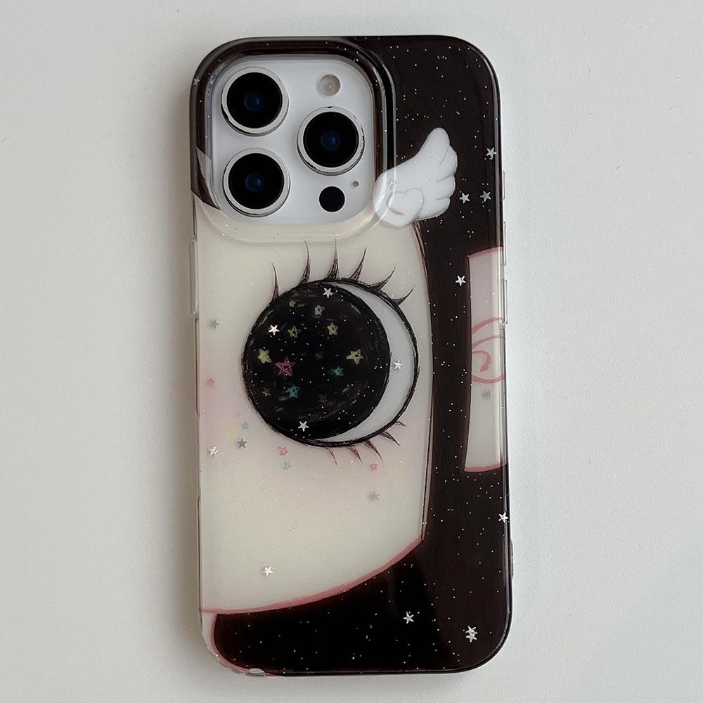 INS Fashiy Cute Big Eyed girl Phone Case for Samsung Galaxy A17 A07 A56 A36 A26 A73 A72 A55 A54 A53 A52 A34 A33 4G 5G Back Cover