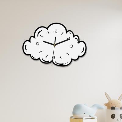 Cloud Wall Clock Cute Decorative Quiet Modern Acrylic Watch for Bedroom Kindergarten
