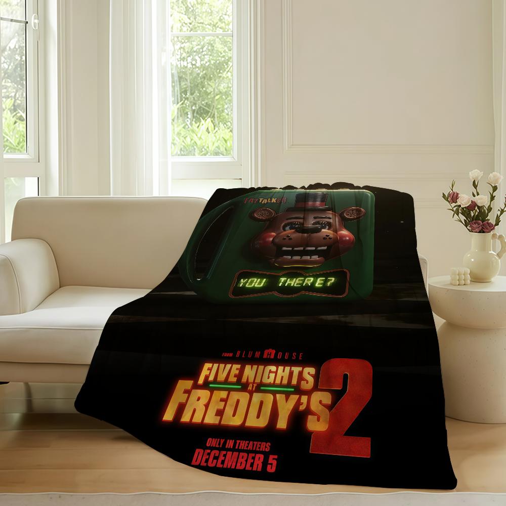 

Игровое одеяло F Five N Nights at F Freddy s Для дивана, офиса, кровати, самолета, путешествий, сна, чтения, отдыха, кемпинга. Мягкое и теплое 75x90cm