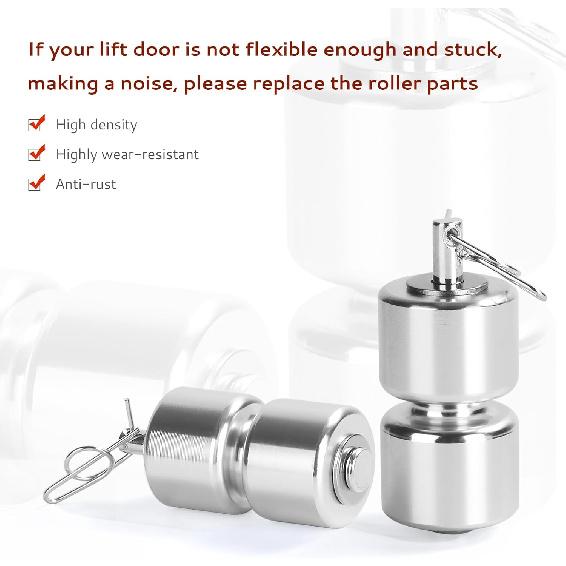 2Pcs Lift Cable Compatible With Gorilla Lift Trailer Gate Assist With EZ Spring Clips, With 4Pcs Aluminum Alloy Rollers P Washers, Fit For Open