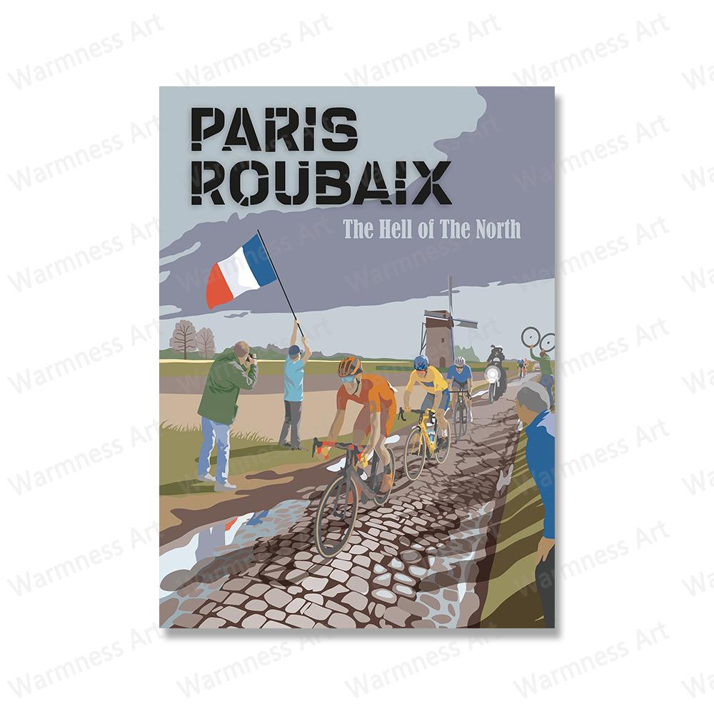 Course cycliste mondiale en ville, cyclisme en haute montagne, art mural, peinture sur toile, affiche de sport cycliste, photos pour salon