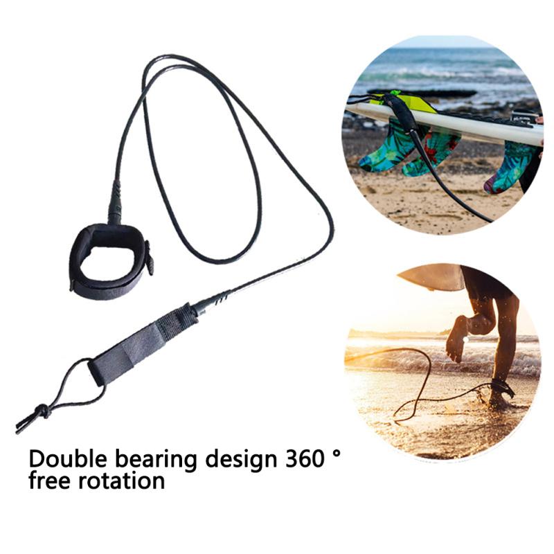 Elastické surfovací vodítko Nastavitelné Vysoce pevné antikorozní 360stupňové otočné nožní lano
