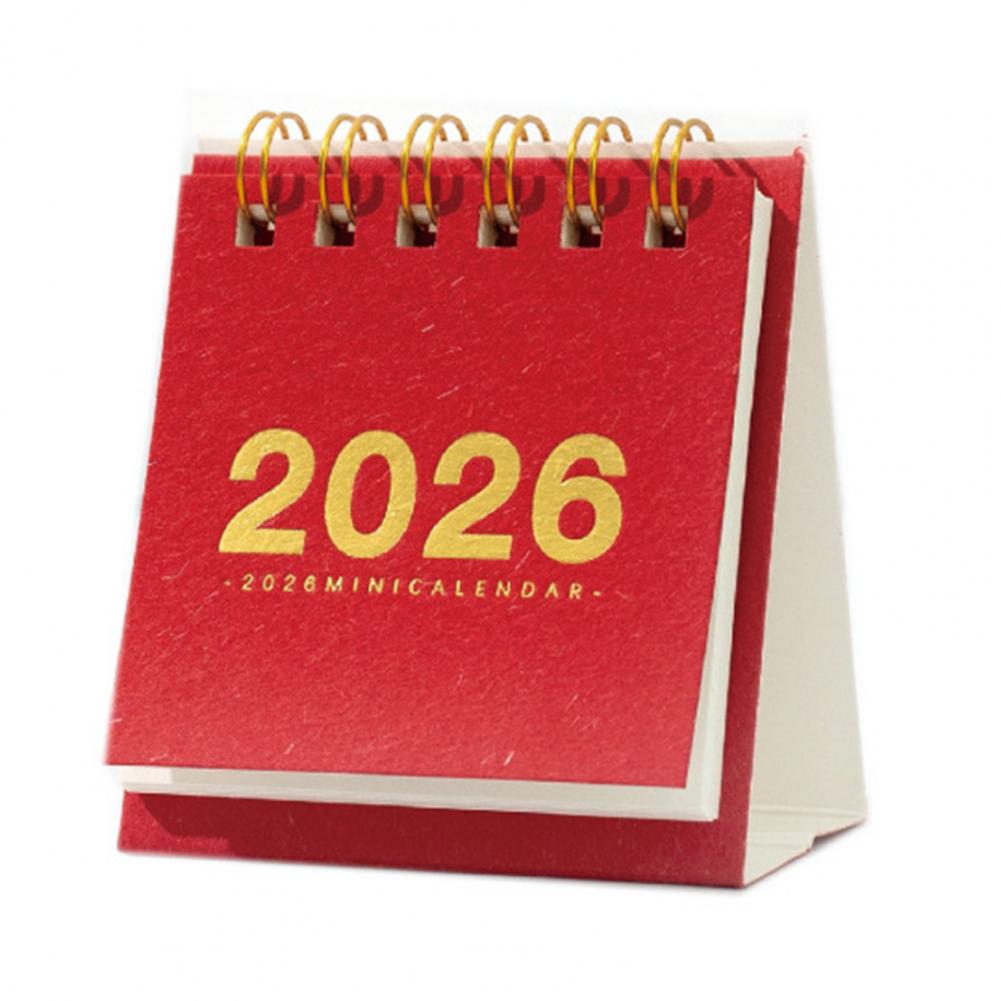 Notebook Calendar 2026 Mini Desk Calendar with Twin Wire Binding for Home Office School Small for Organization