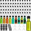 Mini-Plastik-Schnapsflaschen, 2oz Shot-Flaschen mit Kappen, Kleine Plastik-Alkoholflaschen für Shots, Partygeschenke, Reisen & Bastelarbeiten