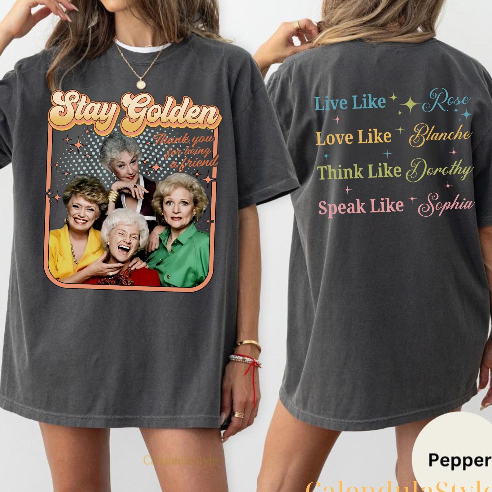 Stay Golden Bootleg Shirt, Golden Girls Inspired Tee, Retro 80s TV Show, Mother’s Day Shirts, 80 s TV Sitcom Women, Golden Girls Lover Gift S