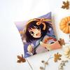 Gentle Art SSuzumiya Haruhi No Yuuutsu Cushion Cover Washable Linen Pillowcase Soft  for Daily Sofa Bed Home Room Decor