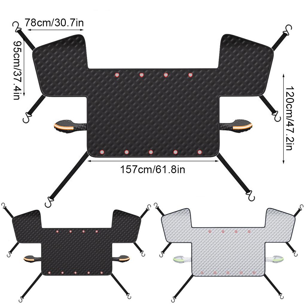 Universal Winter Outdoor Snowproof Windshield Cover Car Snow Shield Anti-Frost Windproof Strap for SUV Sedan