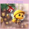 Adorable Acrylic Bee Festival Car Hanging Decoration For Unique Interior Charm