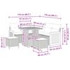 Garden Sofa Set with Cushions 8 pcs Beige and Cream