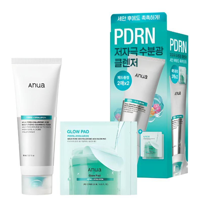 

Anua PDRN Hyaluronic Moisture Cleansing Foam 150ml + PDRN Pad 2 Sheets × 2