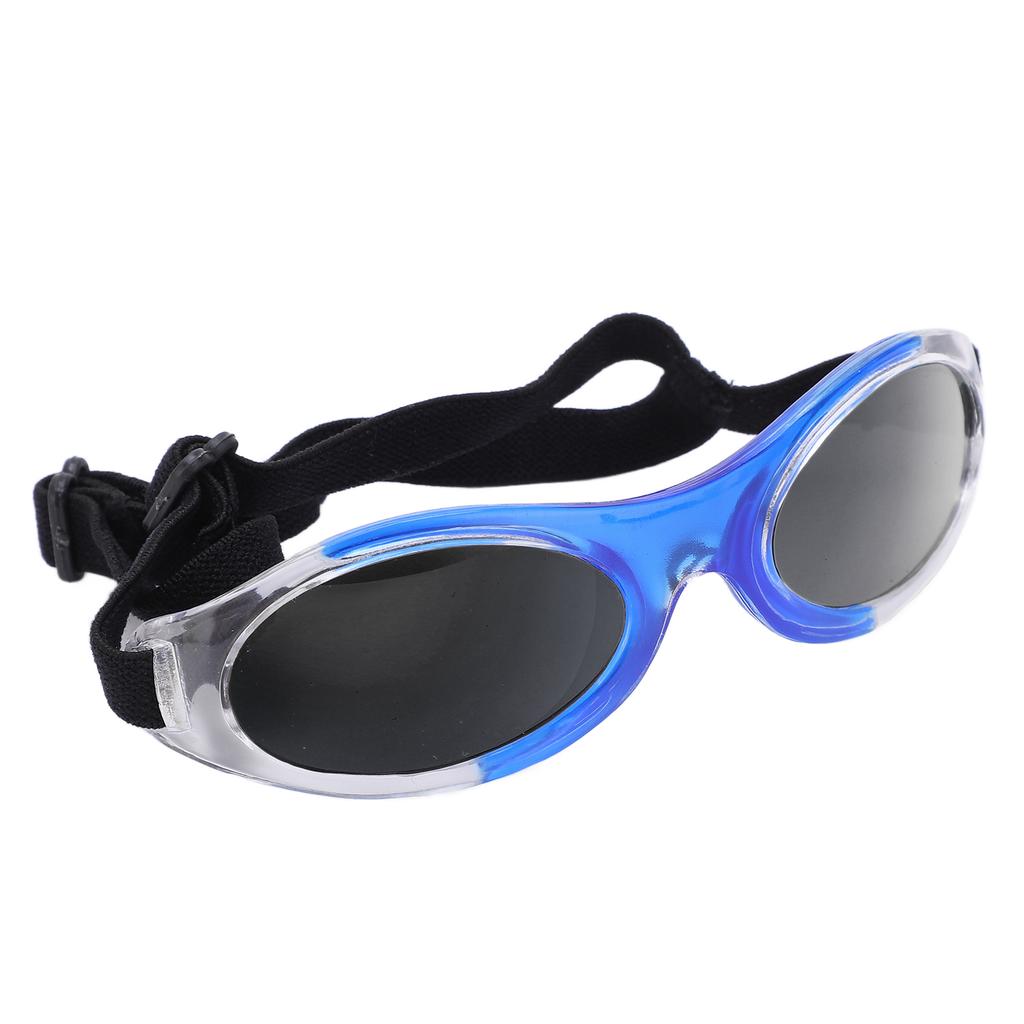 Dog Sunglasses UV Protection Dog Goggles Eye Wear Protection with Adjustable Strap for Small DogBlue Gray