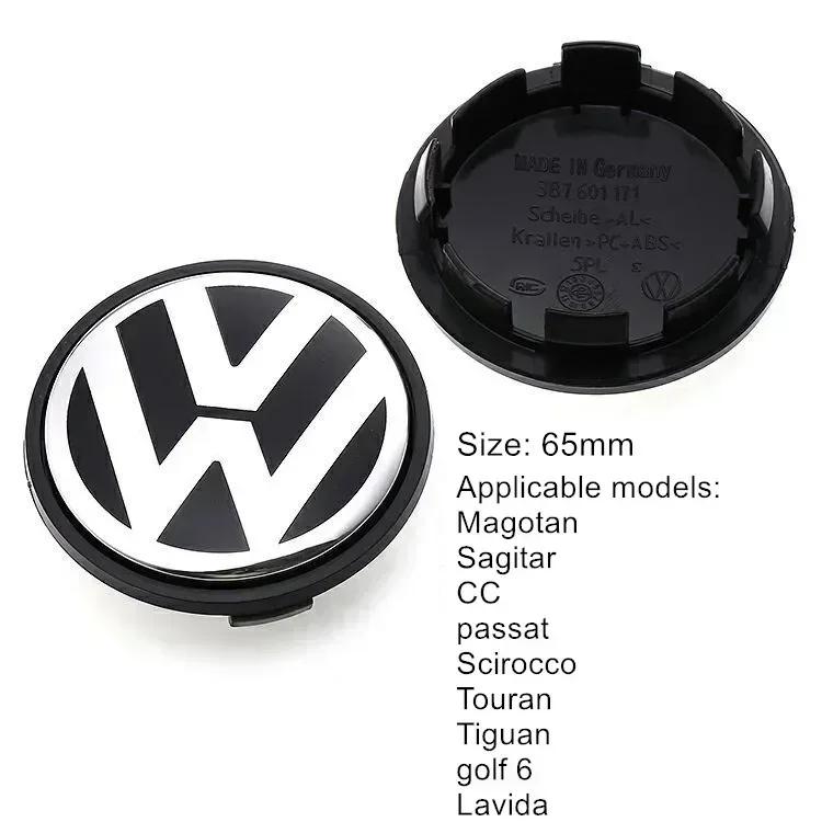 4PCS 56mm 65mm Car Wheel Center Hub Caps Cover for VW Volkswagen Golf Polo Passat Touran Jetta Accessories