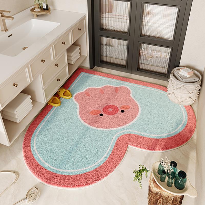 Cute Style Floor Mat Bathroom Floor Mat Bathroom Door Wear-resistant and Anti Slip Mat