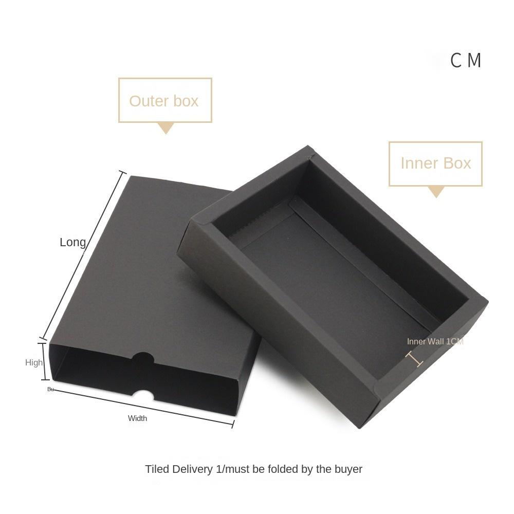 Paper Gift Storage Box Solid Color Product Packaging Box Practical Drawer Paper Box