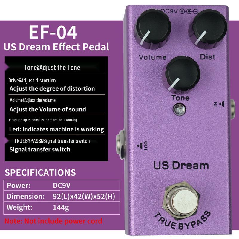 Guitar Effects Pedal Electric Multifunctional Reverb Chorus Delay Metal Stompbox