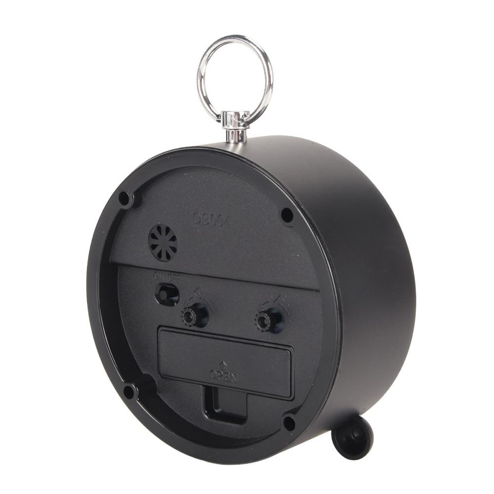 Silent Non-Ticking Alarm Clock Round Table Clock Simple Travel Alarm Clock  For Bedroom