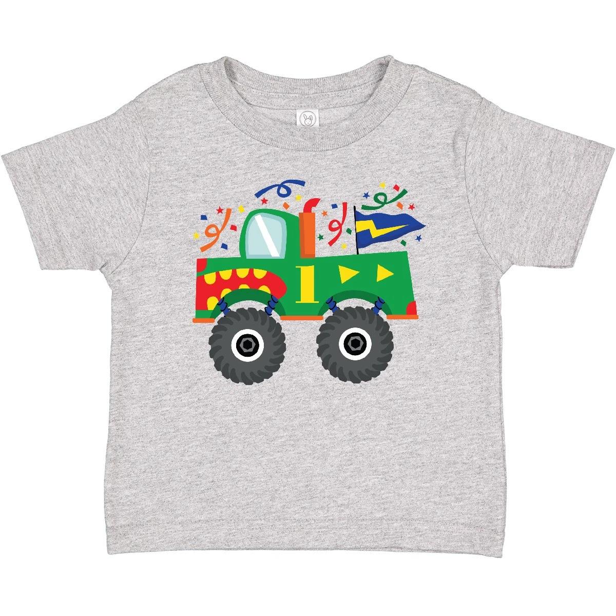 Inktastic 1st Birthday Truck Baby kids boys T-Shirt Party First Kids Babys One Year Old 1 100