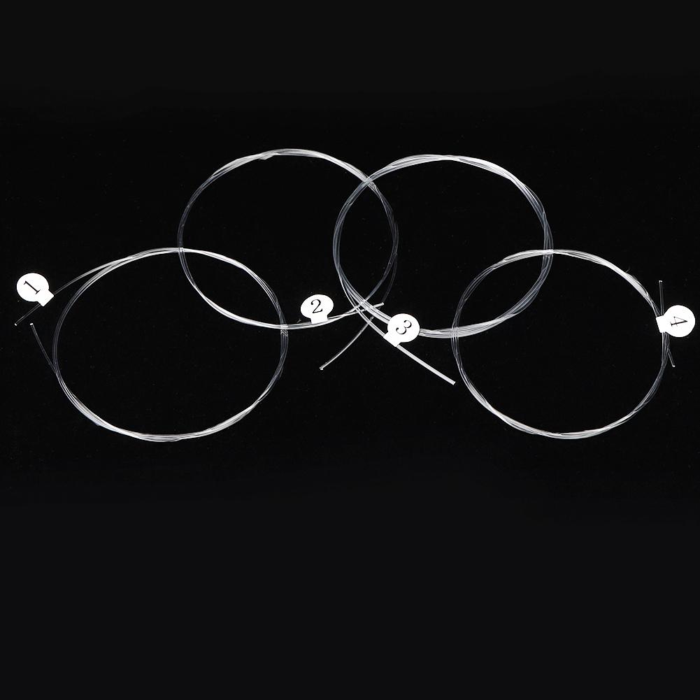 4Pcs Ukulele String Set Bright Sound Carbon High End Transparent Guitar Accessories